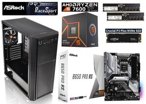 ■★ AMD Ryzen5 7600/B650/DDR5 16GB/M.2SSD 500GB/750W/Win11 Pro/Office2021 Pro 特価