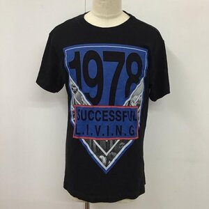 DIESEL M ディーゼル Tシャツ 半袖 半袖カットソー プリントTシャツ クルーネックカットソー T Shirt 黒 / ブラック / 10117267