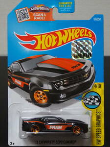 HOT WHeeLs CHEVROLET 13 COPO CAMARO FRAM 黒 RLC 限定 FACTORY SEALED US 版 シェビー カマロ ミニカー フィルター ホットウィール