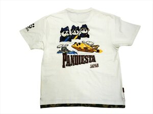 PANDIESTA パンディエスタ 半袖Ｔシャツ 523857 刺繍＆プリント スペースシップ パンダ―バード パンダ Ｔシャツ ホワイト XXL 新品