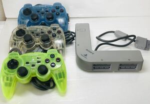 SONY PS1マルチタップ＆ ホリ コントローラ3個セット プレーステーション