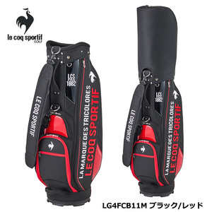 ルコック LG4FCB11M ブラック×レッド キャディバッグ 軽量モデル 9.0型 47インチ対応 le coq sportif GOLF BKRD 20p 即納