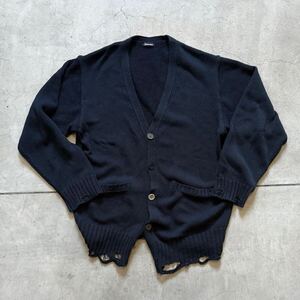 23ss undercoverism アンダーカバイズム / グランジ ニット カーディガン / size 3 ブラック undercover アンダーカバー