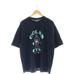 ゴールドジム GOLD GYM カバロス プリントTシャツ カットソー 半袖 XL 紺 白 水色 /CX ■OS