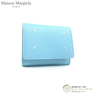 メゾン マルジェラ （Maison Margiela） スリーフォールド ウォレット 三つ折り 財布 SA3UI0017 AQUA（新品）