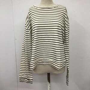 ZARA S ザラ Tシャツ 長袖 3253 272 060 ロンT T Shirt アイボリー / アイボリー / X 紺 / ネイビー / 10118234