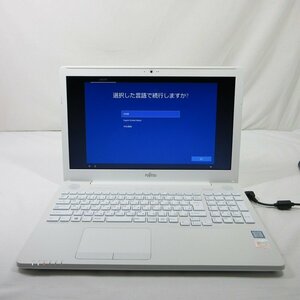 1円～ FUJITSU LIFEBOOK AH50/D2 Core i7-7700HQ 2.8GHz/8GB/SSD256GB/Blu-ray/Windows10Home【山形出荷】