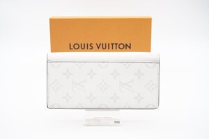 ☆安心の３大保証☆ ABランク ≪LOUIS VUITTON ルイ ヴィトン/二つ折り長財布≫ M30298 タイガラマ ポルトフォイユ ブラザ ホワイト グレー