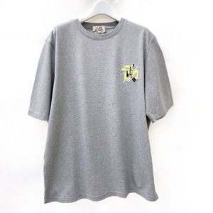 未使用品 エルメス HERMES 半袖Ｔシャツ H357925 ミニレザーパッチ コットン グレー サイズM 保存箱付き