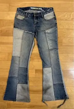 MUDD JEANS 古着 ヴィンテージ パッチワーク フレアジーンズ