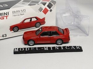 ▲超希少！LHD！MINIGT 1/64 BMW E30 M3 赤 新品 TSM MINI GT