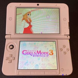 Nintendo 3DSLL本体 SPR-001 ミント×白 ガールズモードキラキラコーデ3付き 管理④