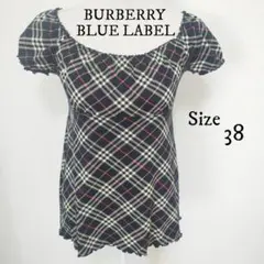 【BURBERRY】バーバリーチェック柄 チュニック 黒 38