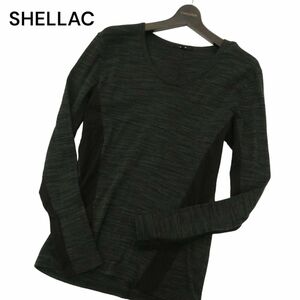 SHELLAC シェラック 通年 メランジ★ 長袖 カットソー ロンTシャツ Sz.44　メンズ 日本製　A4T06128_5#F