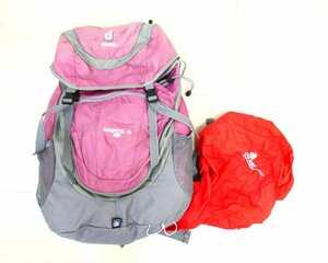 ドイター deuter★ ZUGSPITZE30 レインカバー付 ★ バックパック・リュック・マウンテンバッグ ★ ロゴ刺しゅう ★ ピンク・グレー