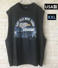 ハーレーダビッドソン ノースリーブtシャツ XXL  カットオフ ハンドメイド