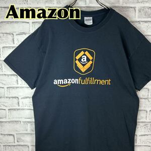 Amazon アマゾン フルフィルメント FBA ロゴ Tシャツ 半袖 輸入品 春服 夏服 海外古着 会社 通販 段ボール 企業