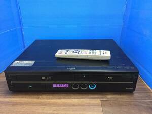 シャープ AQUOS VHS一体型ブルーレイレコーダー BD-HDV22 リモコン付　中古品2706