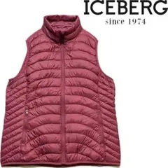 アイスバーグICEBURGライトダウンベスト中古ジレ古着メンズLレディ37342