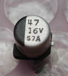 松下 チップ電解コンデンサ 16V 47μF (ECEV1CV470SP) [10個組].HF13