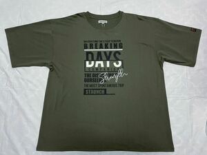 n●大きいサイズ　5L　メンズ●新品●BIGエイジロゴ・袖ワッペンロゴ　半袖Tシャツ●カーキ