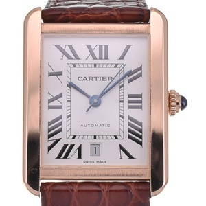 値下 カルティエ CARTIER W5200026 タンクソロXL K18PG 自動巻き メンズ 美品 内箱付き D#130937