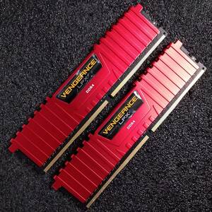 【中古】DDR4メモリ 16GB(8GB2枚組) Corsair Vengeance LPX CMK16GX4M2A2666C16R [DDR4-2666 PC4-21300] その1