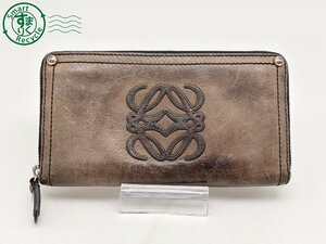 BA0604383　◎ LOEWE ロエベ ロングウォレット ジッピーウォレット 長財布 ブラウン系 ファッション小物 財布 中古品 used品