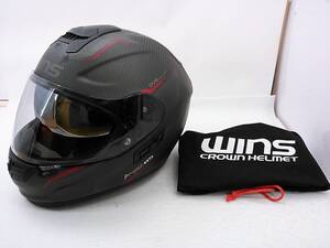 【送料無料】WINS ウインズ A-FORCE RS FLASH フラッシュ マットカーボン Lサイズ インナーバイザー ヘルメット