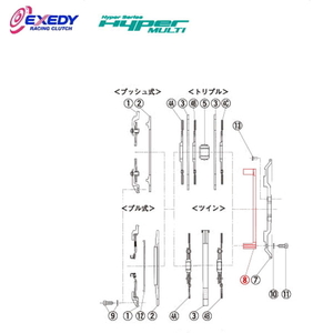 EXEDY エクセディ FR01 ハイパーマルチ ZM012SD (8)F/W RING RX-8