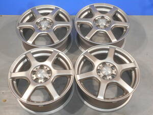 No.2190 中古アルミホイール 15×6J PCD100 5穴 4本セット