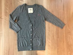 HOLLISTER 七分丈カーディガン　グレーM