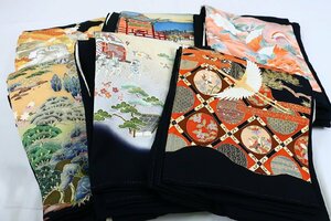 【着物フィ】1円 黒留袖 6枚 まとめて すべて着用可能 古典 刺繍 比翼仕立て 金駒刺繍 お土産 海外 結婚式 仕立上がり　16542