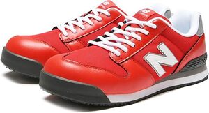 【WH-4280】未使用 New Balance ニューバランス 安全靴 PL-331 ローカット 26.0cm REDxREDxWHT ワイド EEE NB