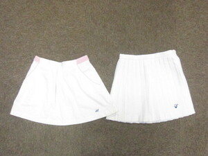 YONEX　ヨネックス　スコート テニススカート　２枚セット　白 プリーツスカート テニス バドミントン スポーツスカート ミニスカート06080