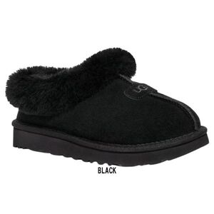 ※訳あり アウトレット UGG(アグ)ムートン ボア スリッポン スリッパ シューズ タゼット レディース TAZZETTE 1134810 BLACK US8(25.0cm)