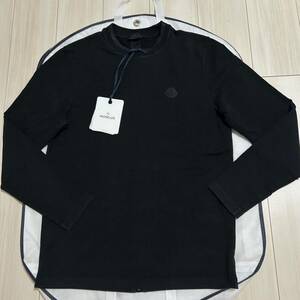 【高年式】MONCLER モンクレール　ラバーワッペン　ロンT 長袖Tシャツ　黒　L