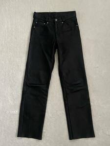 600番 size29 Schott レザーパンツ ブラック 黒 made in USA ショット USA製