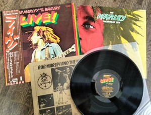 BOB MARLEY and the WAILERS. LIVE！国内盤 帯付きLP.scrapbook1976付き状態良好！ボブ マーリィ ライブ