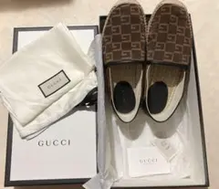 GUCCI グッチ GG ローファー サンダル 25㎝相当　蜂 保存袋 箱付き