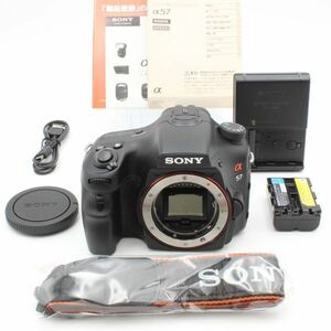 ショット数701 【極美品】 SONY ソニー α57 ボディ SLT-A57 液晶モニター左側に若干黄変あり ストラップダメージあり sony 45005