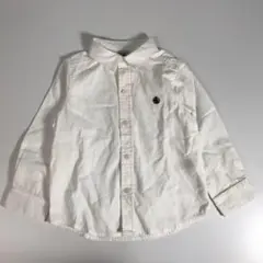 子供服 95㎝ PETITBATEAU プチバトー シャツ 白 F1A077