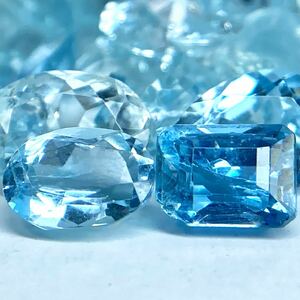 1円〜!!●天然アクアマリンおまとめ25.5ct●n 約5.1g ルース 裸石 宝石 ジュエリー jewelry aquamarine ベリル w5C17