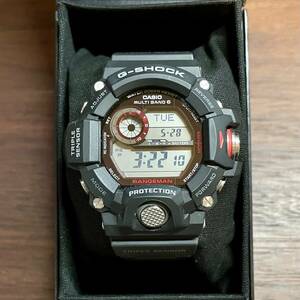 美品 CASIO G-SHOCK GW-9400J-1JF レンジマン タフソーラー 電波ソーラー マルチバンド6 方位 気圧 温度計 トリプルセンサー ブラック