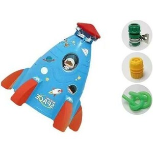 屋外水遊びおもちゃ 水スプリンクラー ロケット (blue)