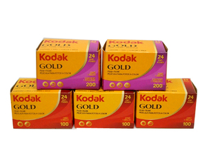 長期保管・未開封品◎カメラフィルム 5本セット Kodak GOLD コダック ゴールド 100/200 24枚撮　希望で定形外/レタパ発送可　札幌市 平岸店