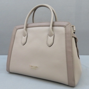 J241★Kate Spade　ケイトスペード レザー2WAYバッグ　グレー　V101 2/23★A