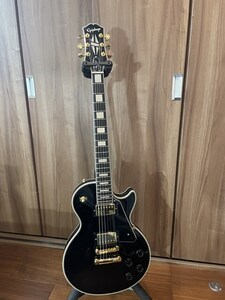 EPIPHONE ( エピフォン ) Les Paul Custom Ebony　レスポールカスタム　美品！！　送料無料！！