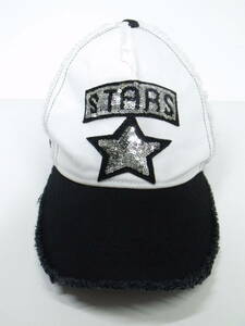 YOSHINORI KOTAKE DESIGN MESH CAP / ヨシノリ コタケ スパンコール STARS メッシュキャップ BLACK 帽子 メンズ 