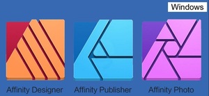 Affinity Designer/Photo/Publisher for windows 3点セット ダウンロード版